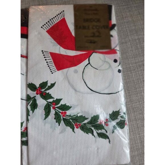 Vintage Hallmark bridge tablecloth and napkins - Picture 3 of 8